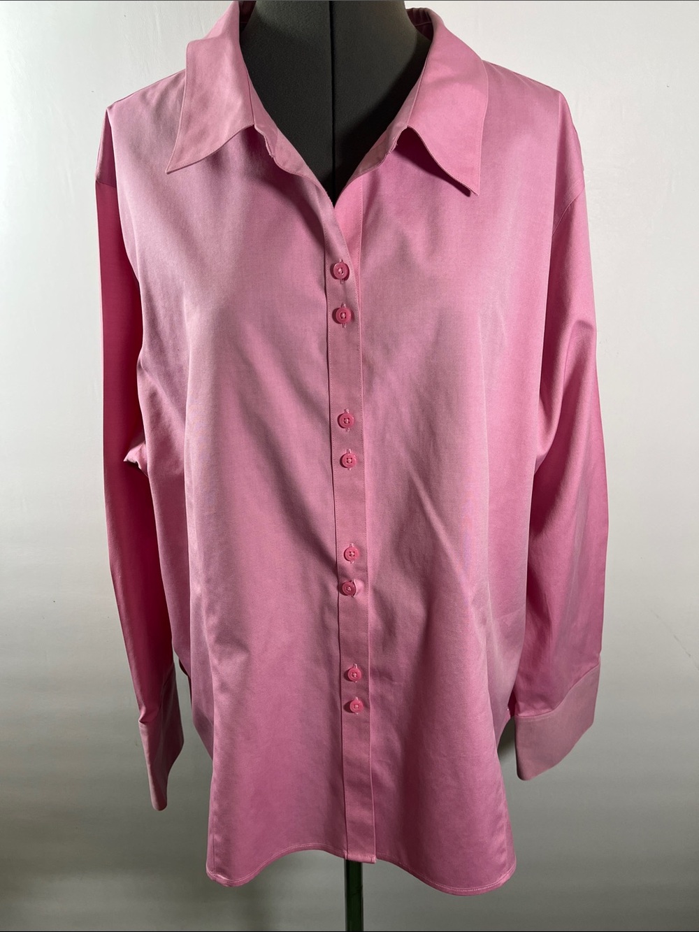 Women Gold Label Investments Top Size 24 W Button Front